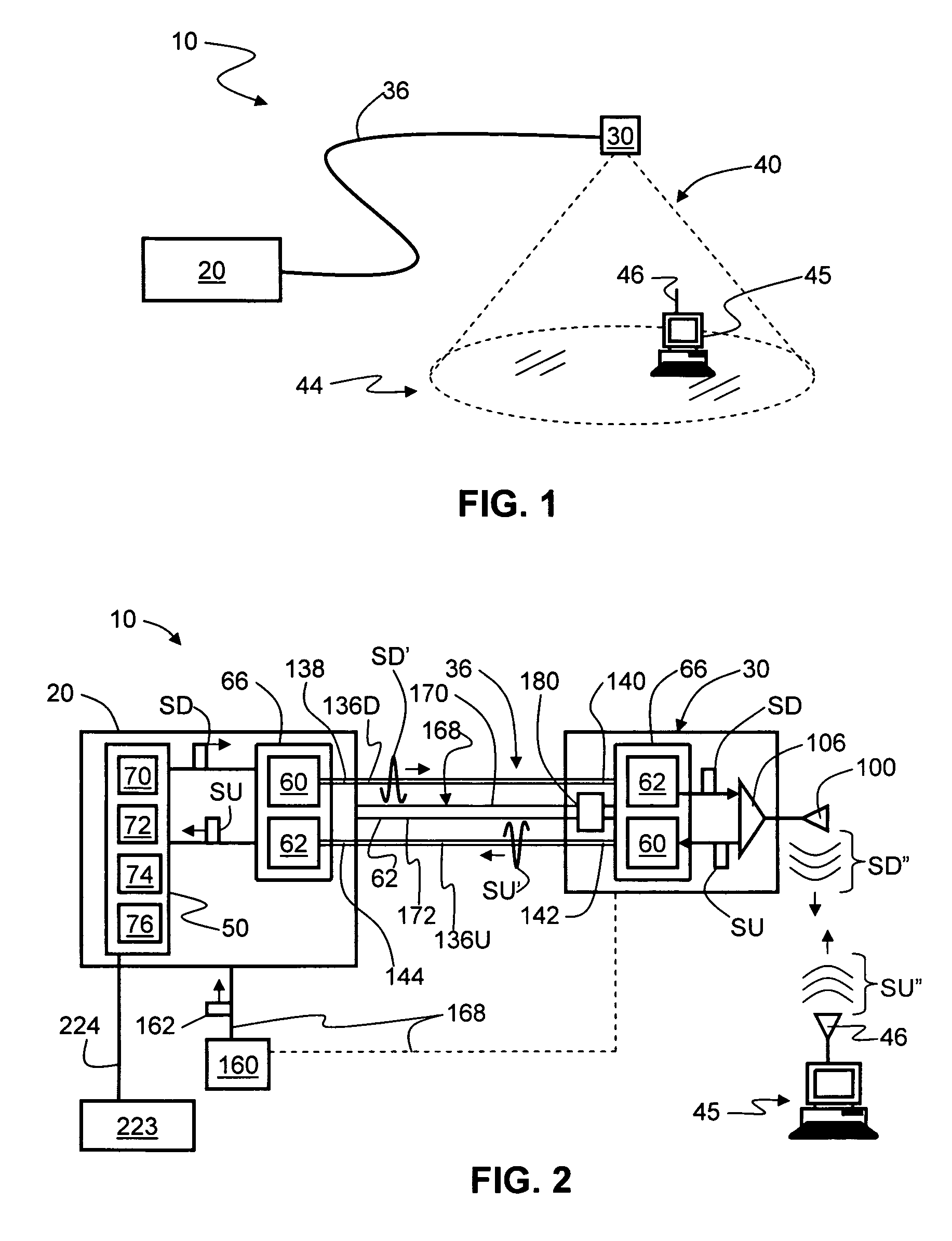 Radio-over-fiber (RoF) wireless picocellular system with combined picocells