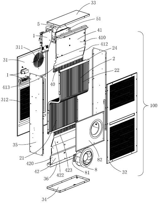 Integral heat pipe heat exchanger