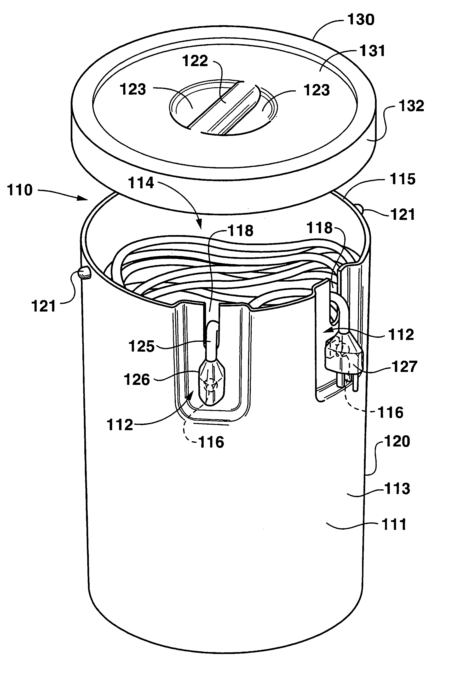 Electric extension cord storage device