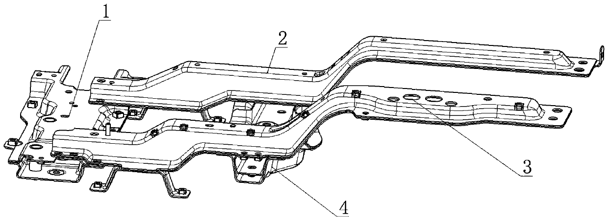 Engine compartment bracket assembly mounting structure and vehicle