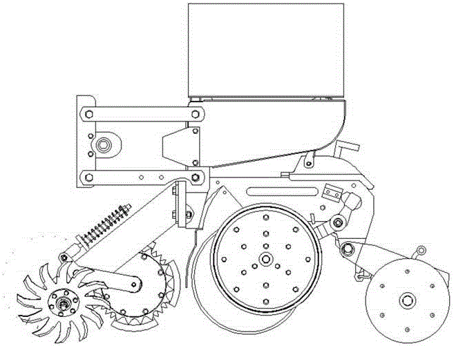 Soil strip breaking mechanism of no-tillage planter