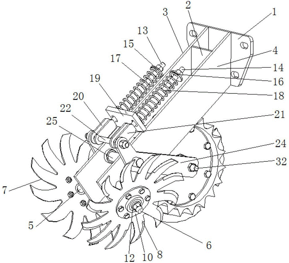 Soil strip breaking mechanism of no-tillage planter