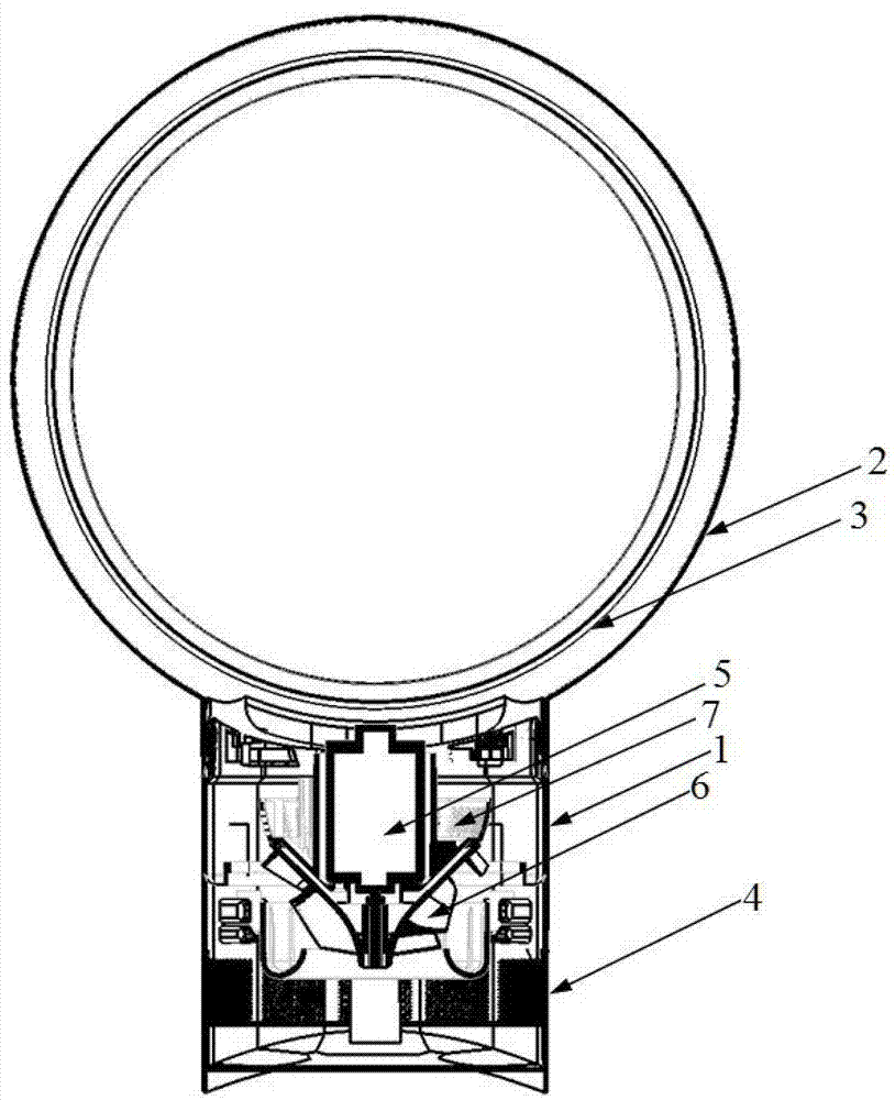 Bladeless fan turbine device with splitter blades