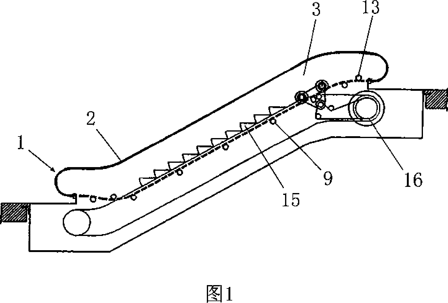 Railing of escalator