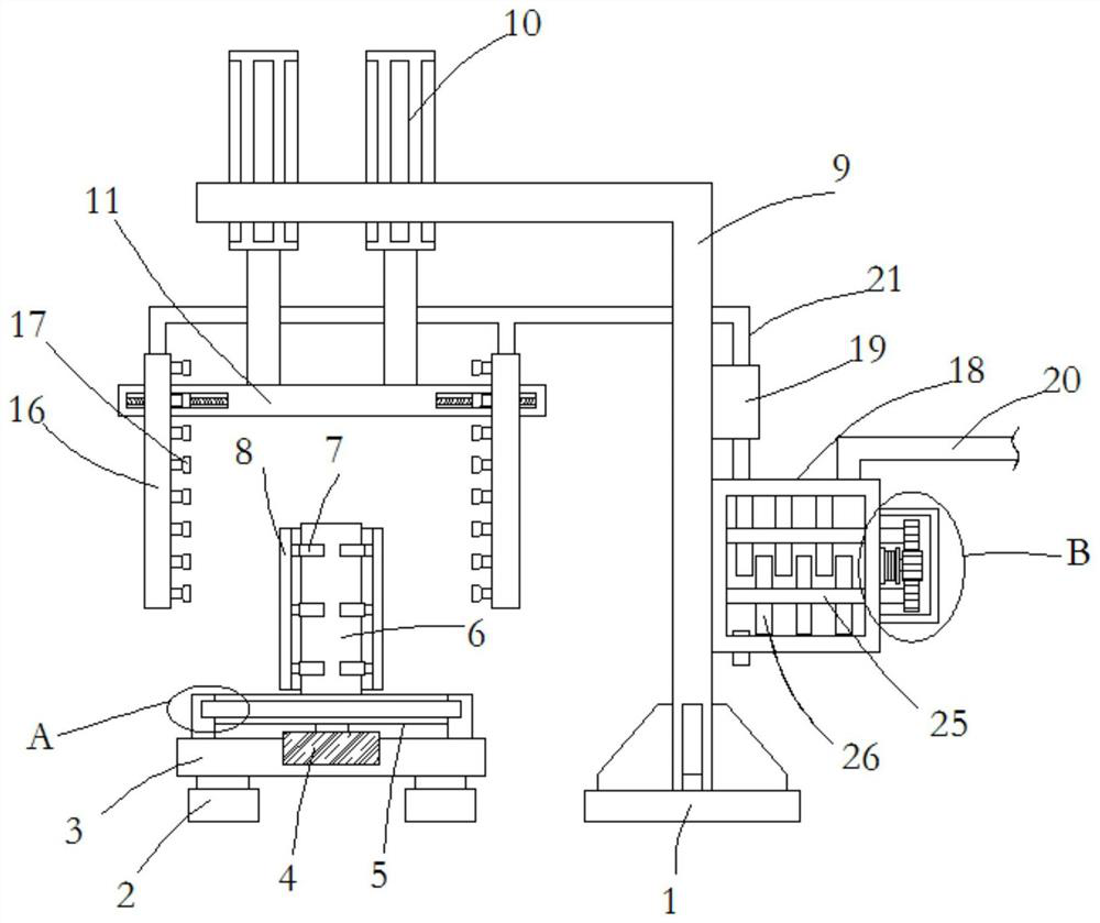 Painting device for iron casting