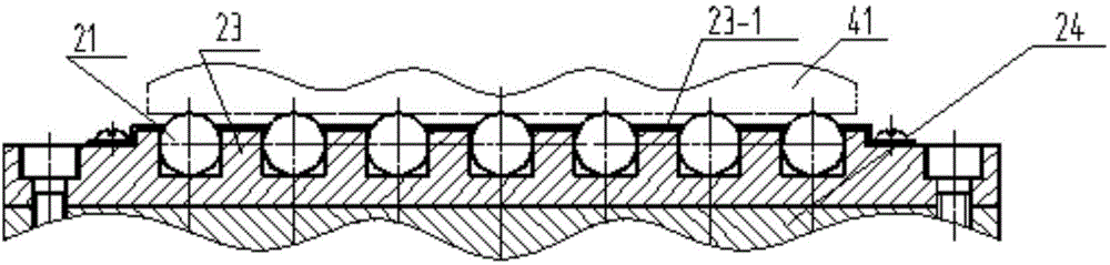 Device for polishing rear angle of combined drill bit cutter