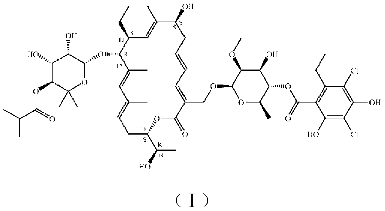 Preparation method of fidaxomicin crystal