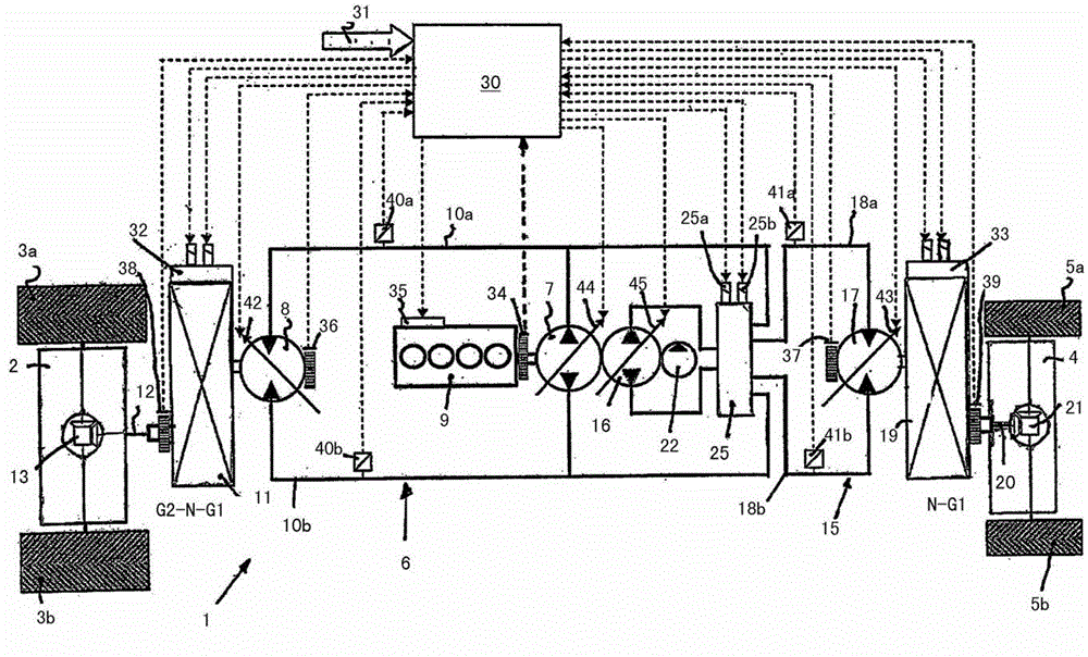 Hydrostatic type travel driving device of all-wheel drive working machine