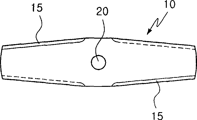 Metal blade of portable brush cutter