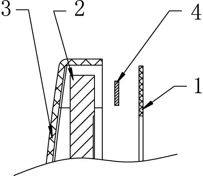 Magnetic absorption type connecting structure of display device