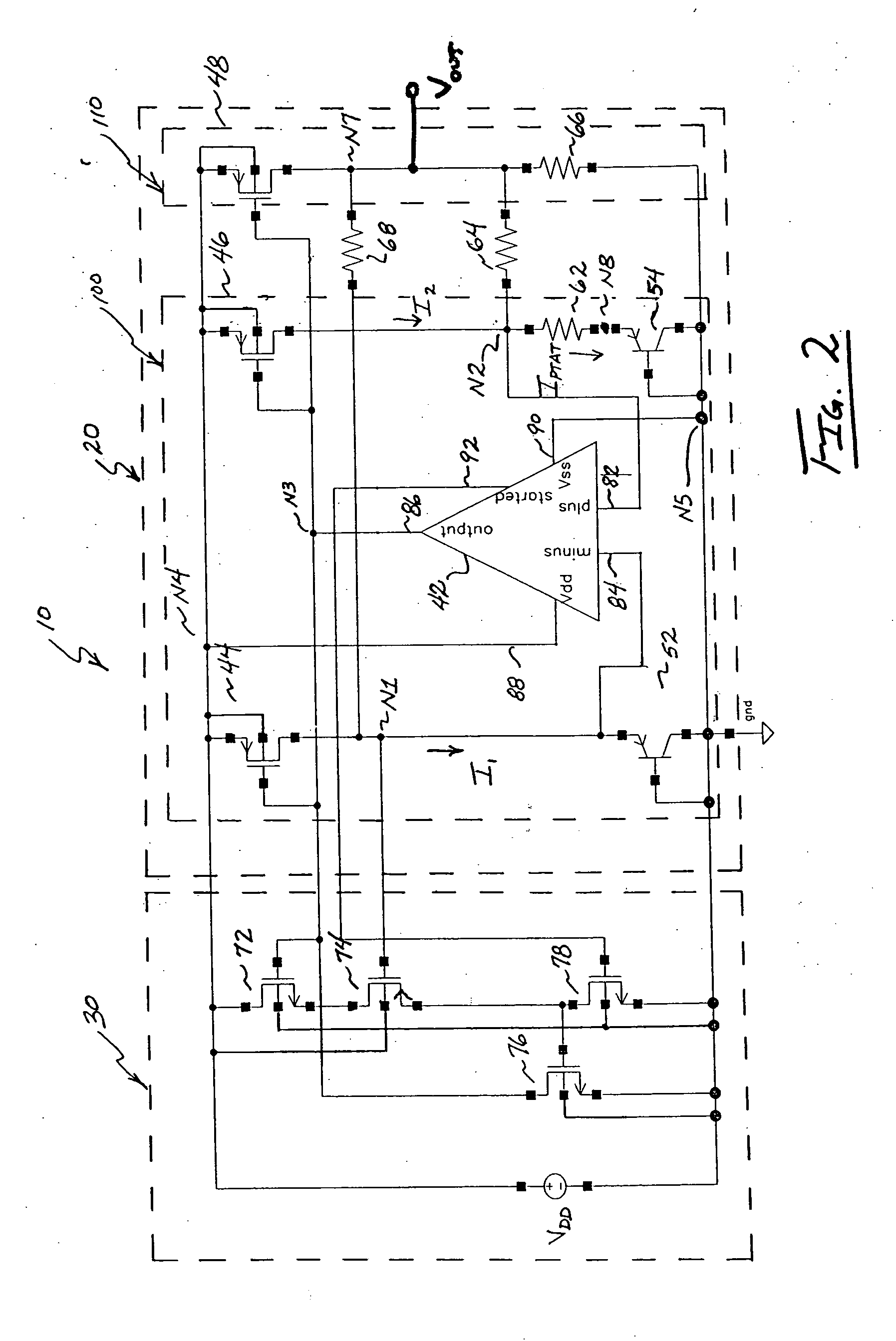 Low-voltage bandgap voltage reference circuit