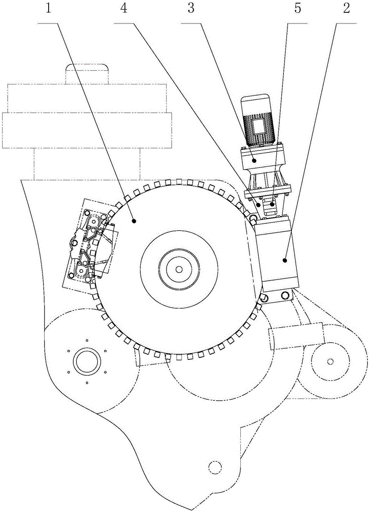 Movable positioning device for main shaft transmission chain disc of wind generation unit