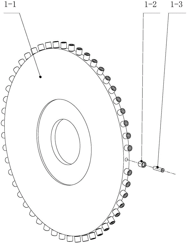 Movable positioning device for main shaft transmission chain disc of wind generation unit