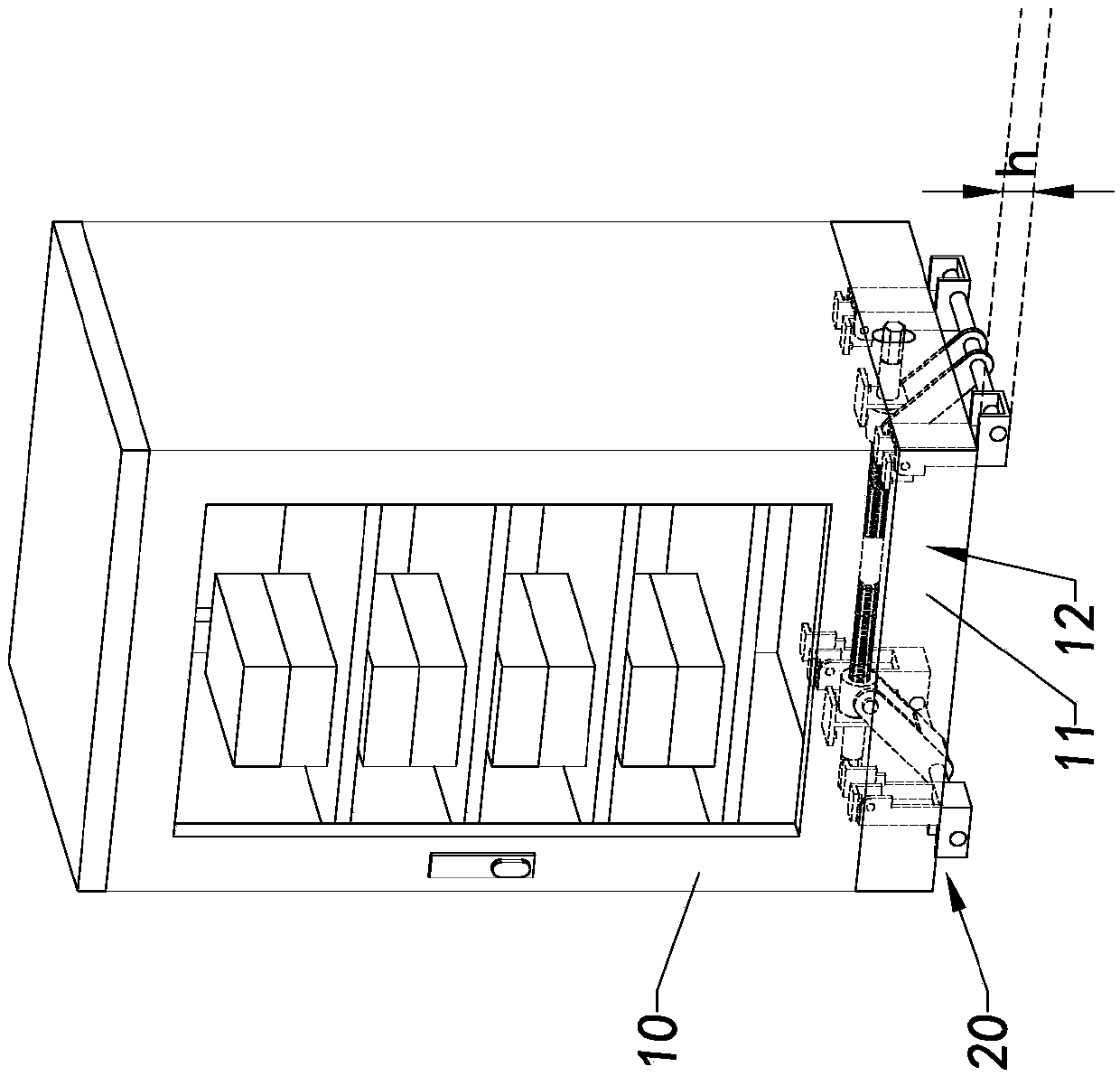 Self-lifting cabinet and moving system thereof