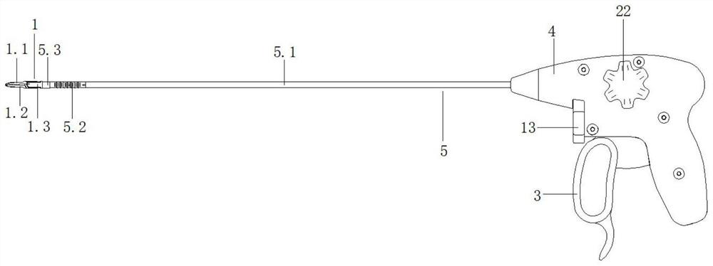 Front end structure of electrocoagulation forceps