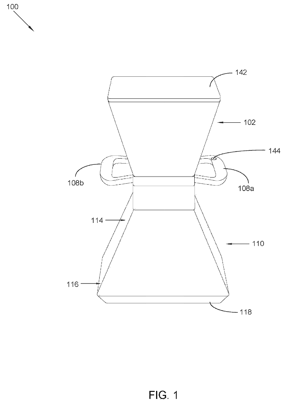 Electric handheld broadcast spreader with pattern and speed controlling baffled skirt