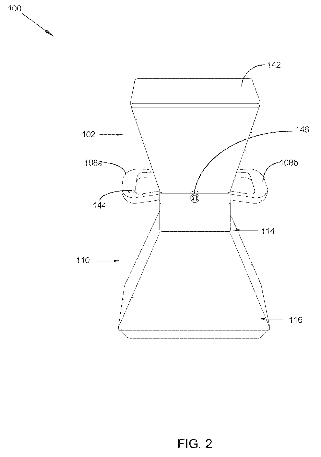 Electric handheld broadcast spreader with pattern and speed controlling baffled skirt