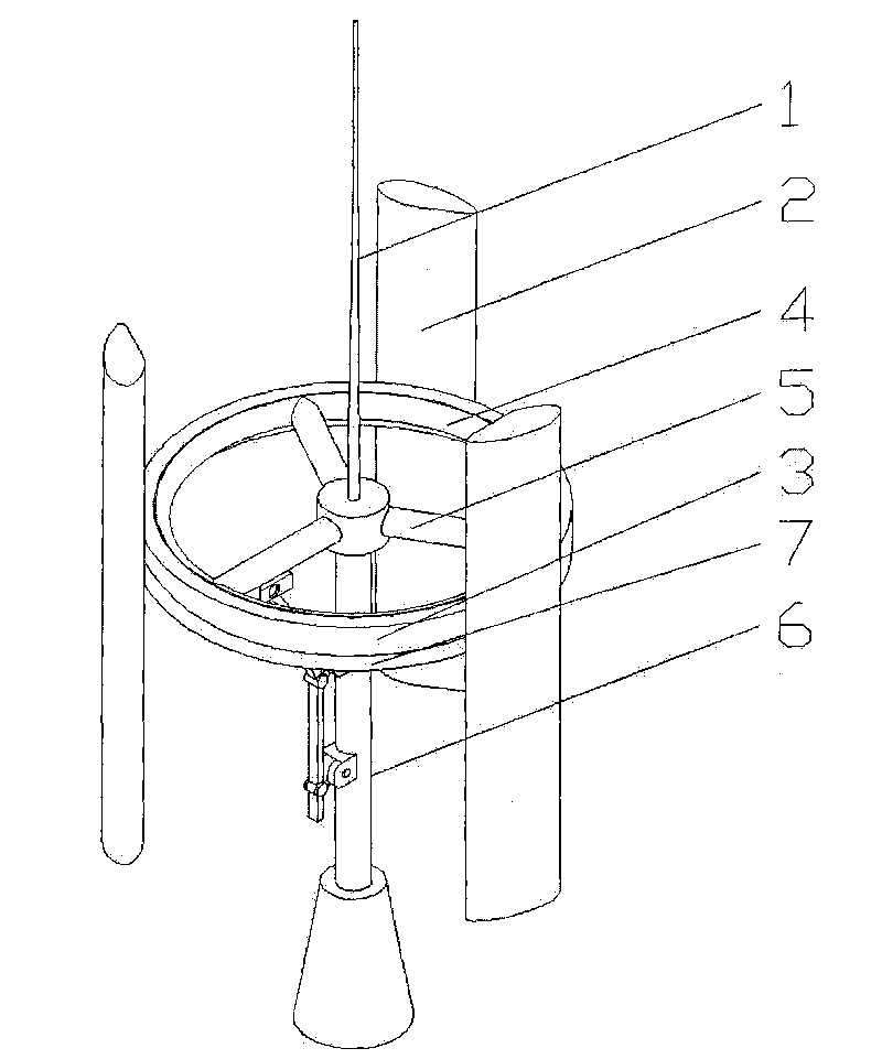 Small-sized efficient vertical axis wind turbine