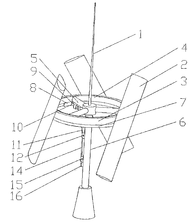 Small-sized efficient vertical axis wind turbine