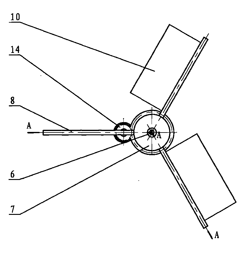 Vertical type rotating impeller and vertical type wind driven generator