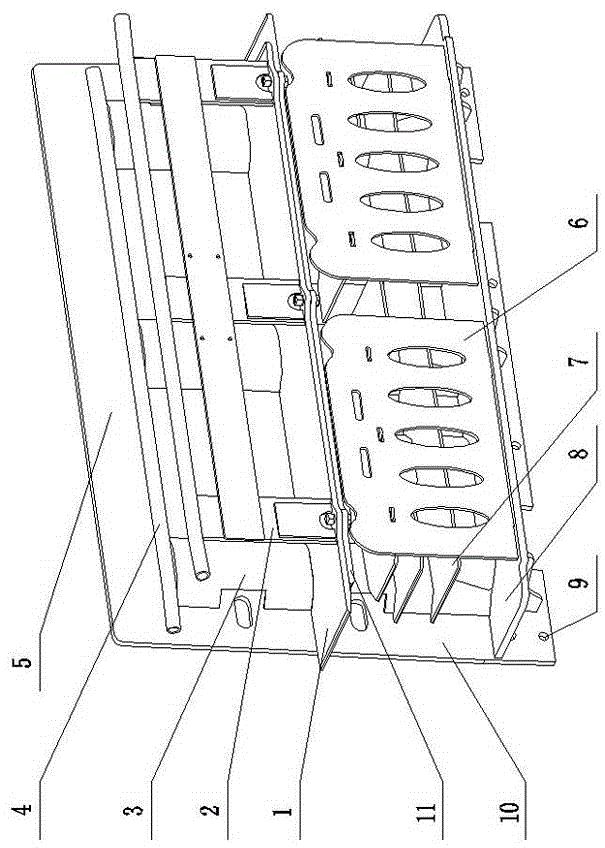 Split cable trough of scraper conveyer