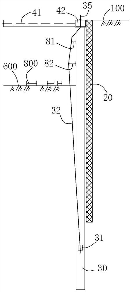 Construction method of an underground prestressed support structure