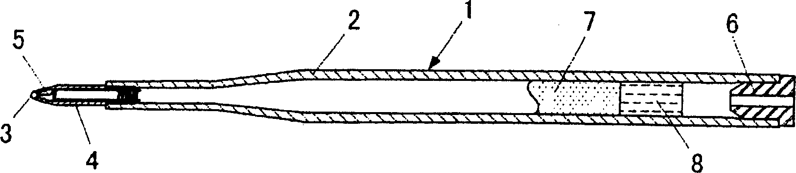 Aqueous ink for ball-point pen using oil-in-water type resin emulsion and ball-point pen using the aqueous ink