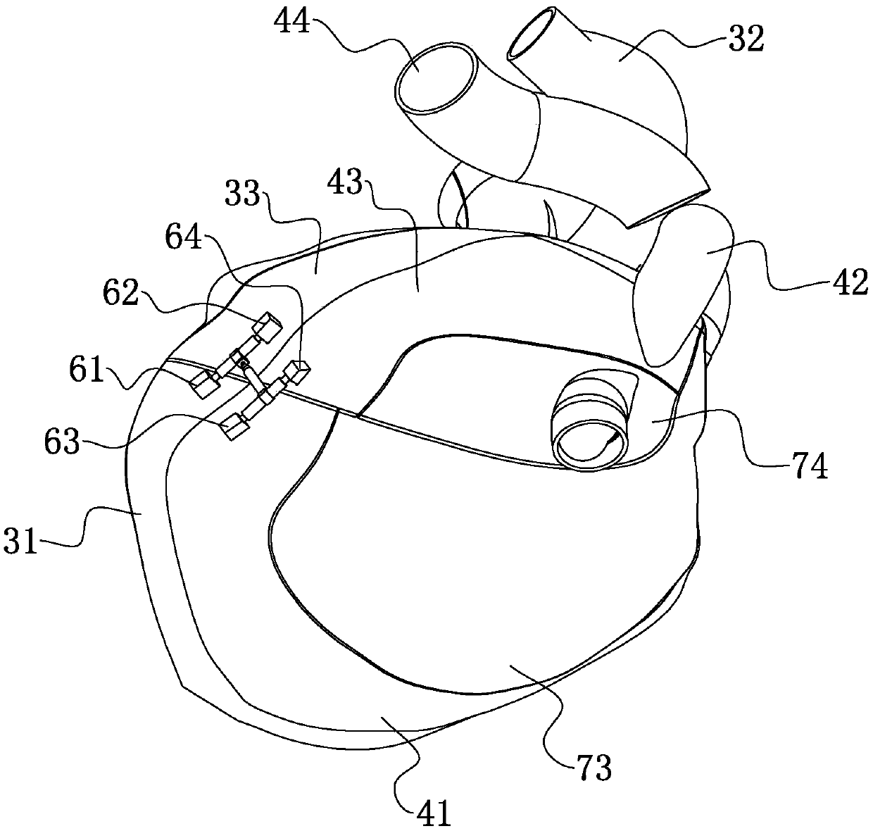 Detachable heart model for teaching show