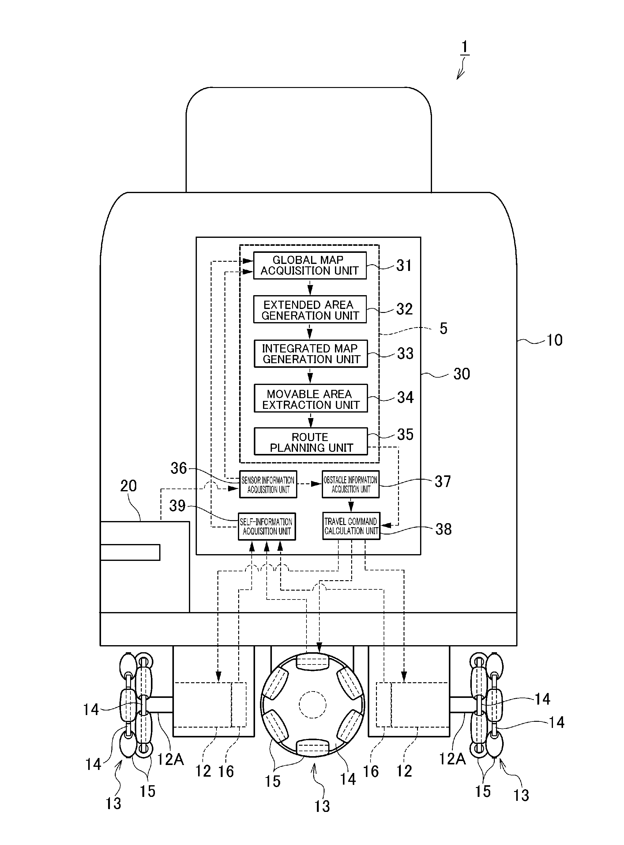 Route planning method, route planning device and autonomous mobile device