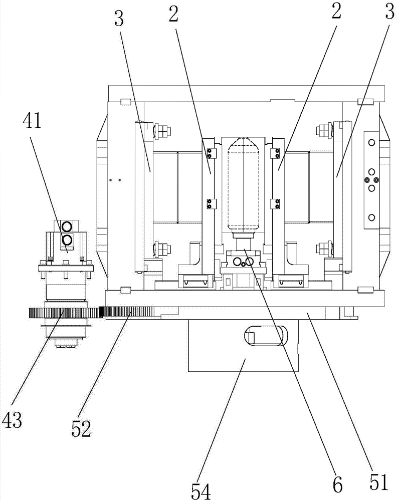 Die opening and closing device for bottle blowing machine