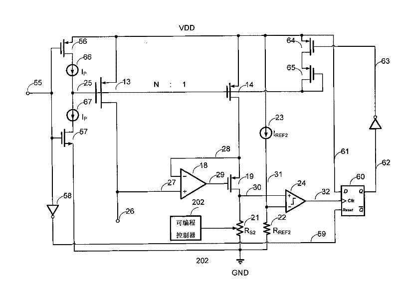 Power switching tube overcurrent detection and overcurrent protection circuit