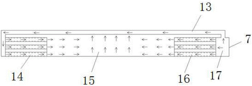 Intensive type curing barn capable of realizing afterheat recycling and zero pollutant emission