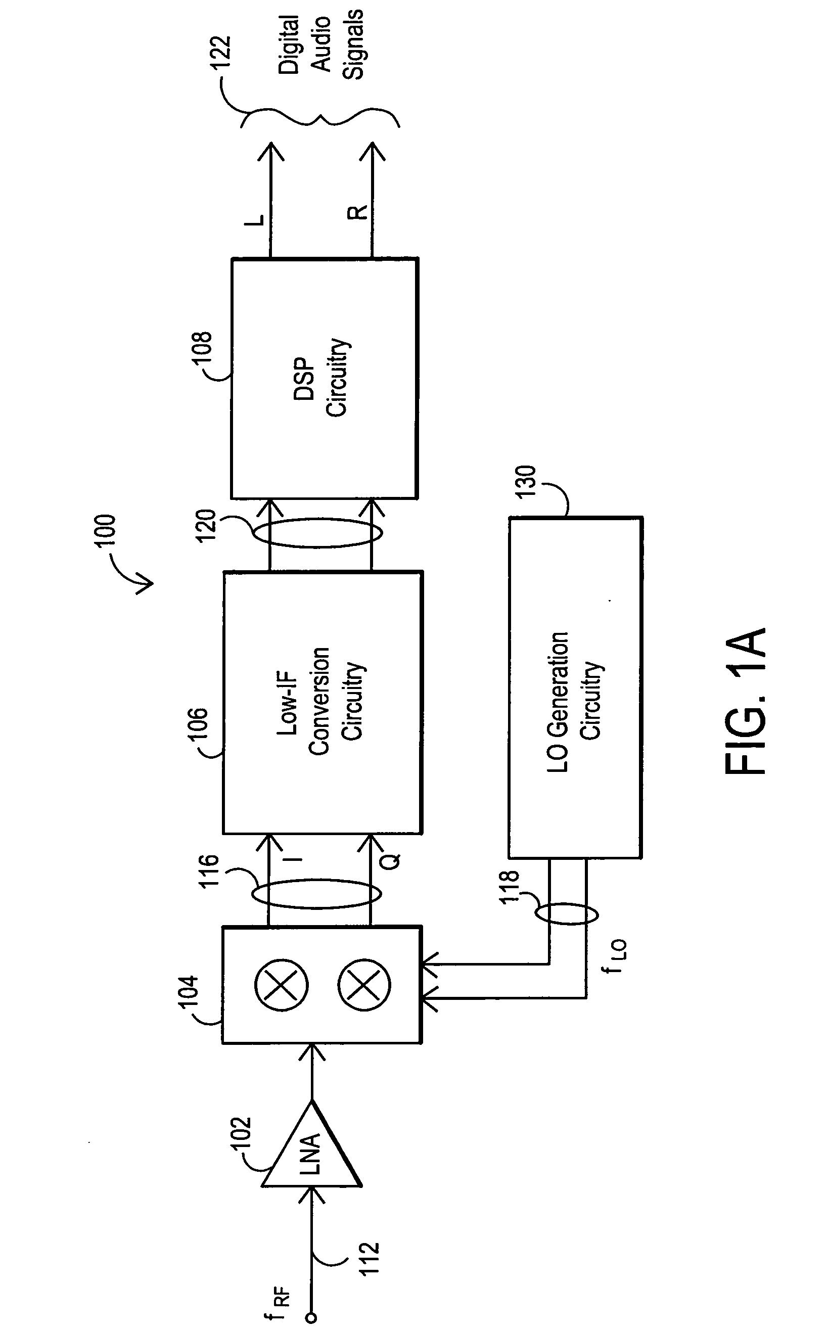 Integrated low-IF terrestrial audio broadcast receiver and associated method