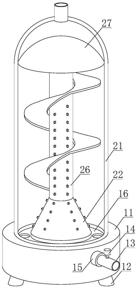 Activated carbon activation furnace with gas guide structure