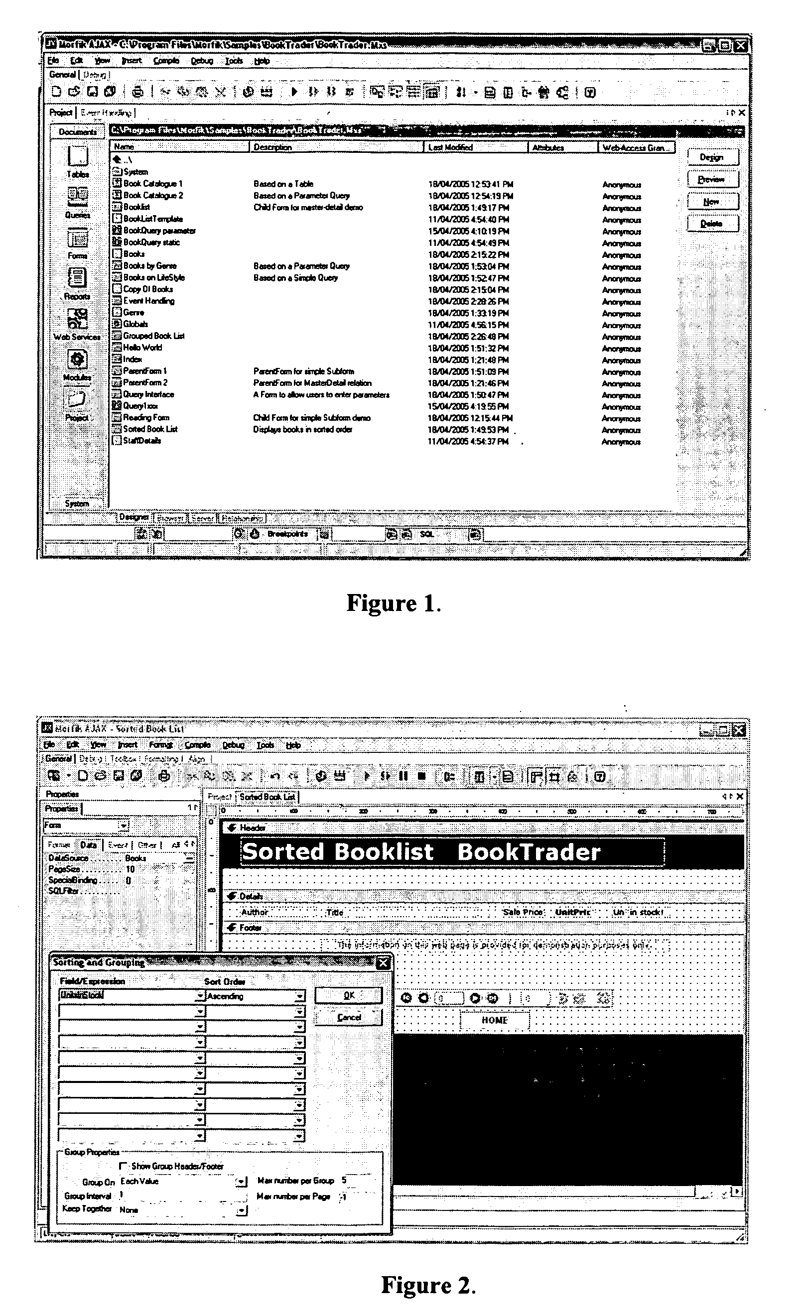 System and method for designing web sites that perform like conventional software applications