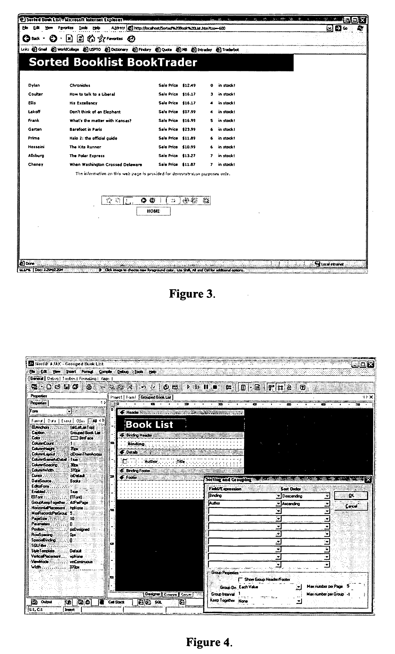 System and method for designing web sites that perform like conventional software applications