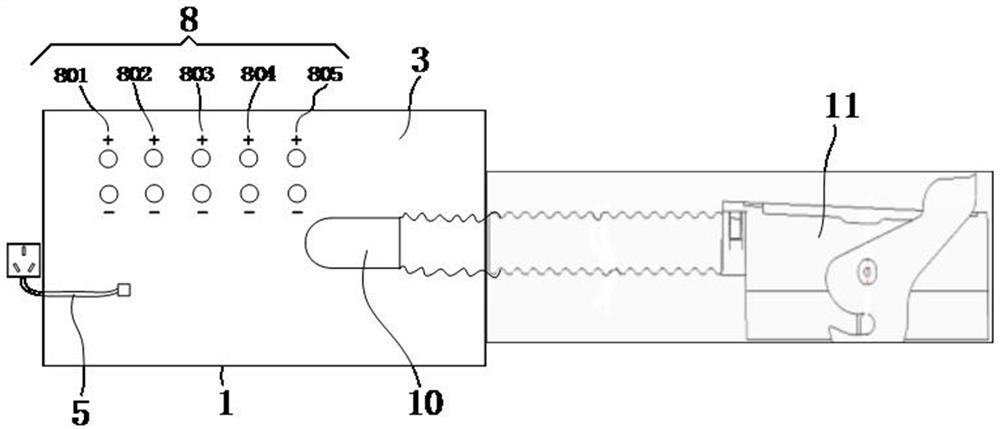 Plug connector switching method for 10KV circuit breaker mechanical characteristic test