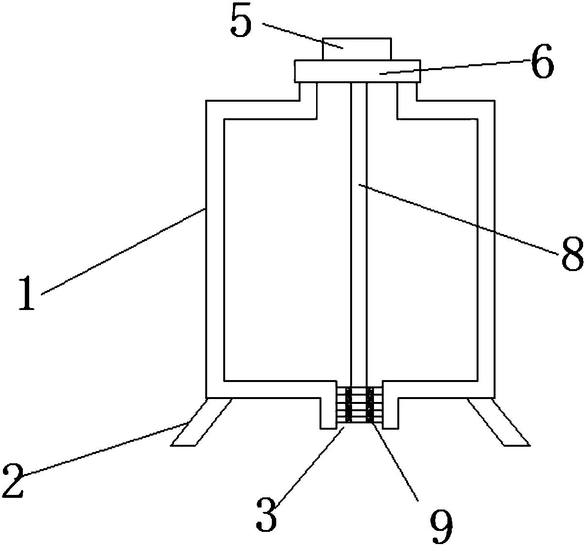 Chemical raw material storage bucket