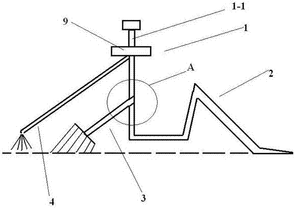 Sweeping device for road sweeper and sweeping method of sweeping device