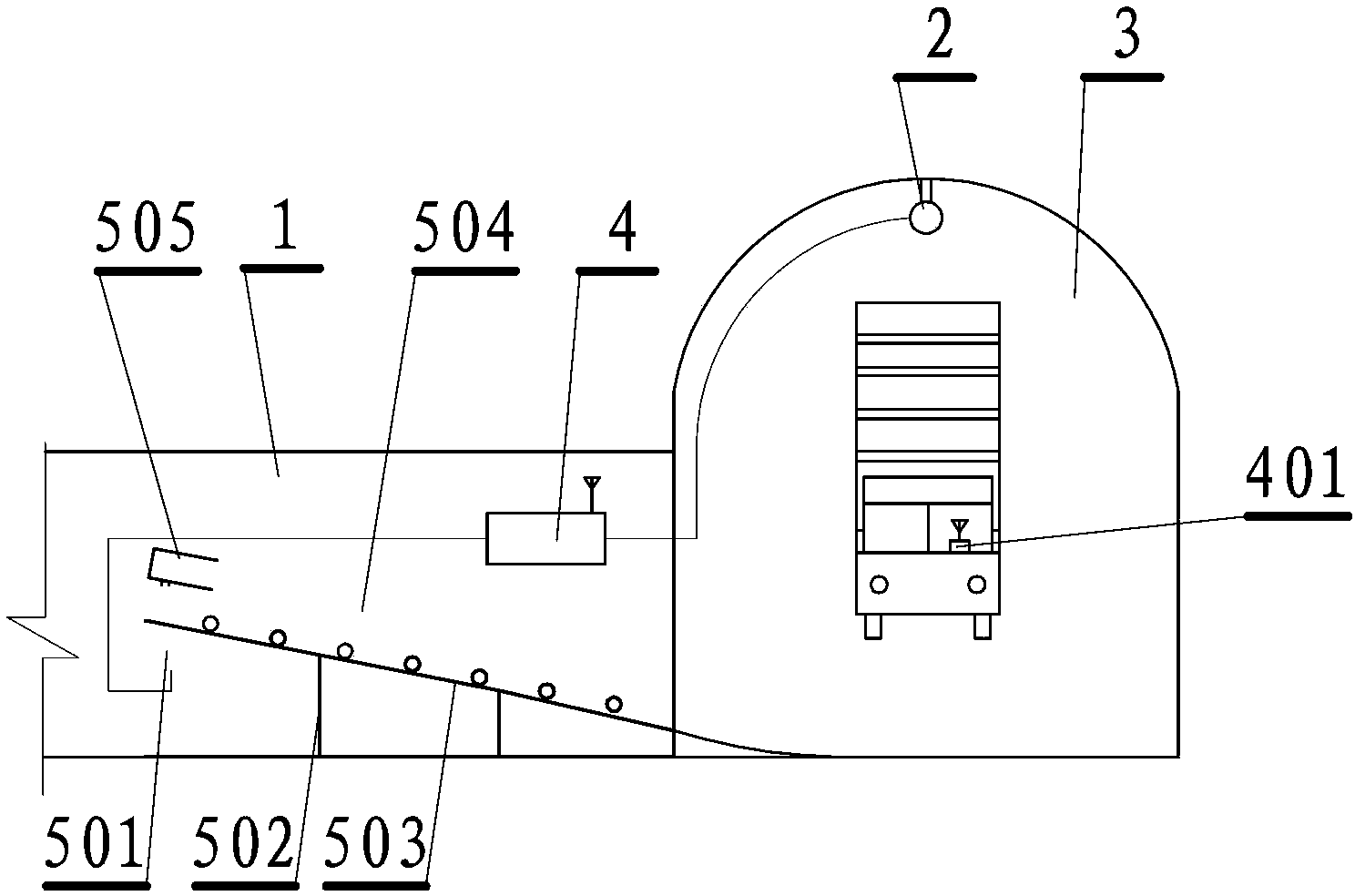 Catcher for trackless rubber-tired vehicle applied to coal mine auxiliary inclined shaft