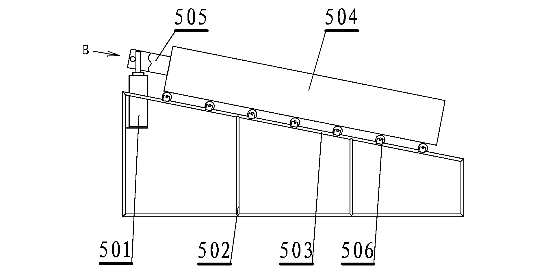 Catcher for trackless rubber-tired vehicle applied to coal mine auxiliary inclined shaft