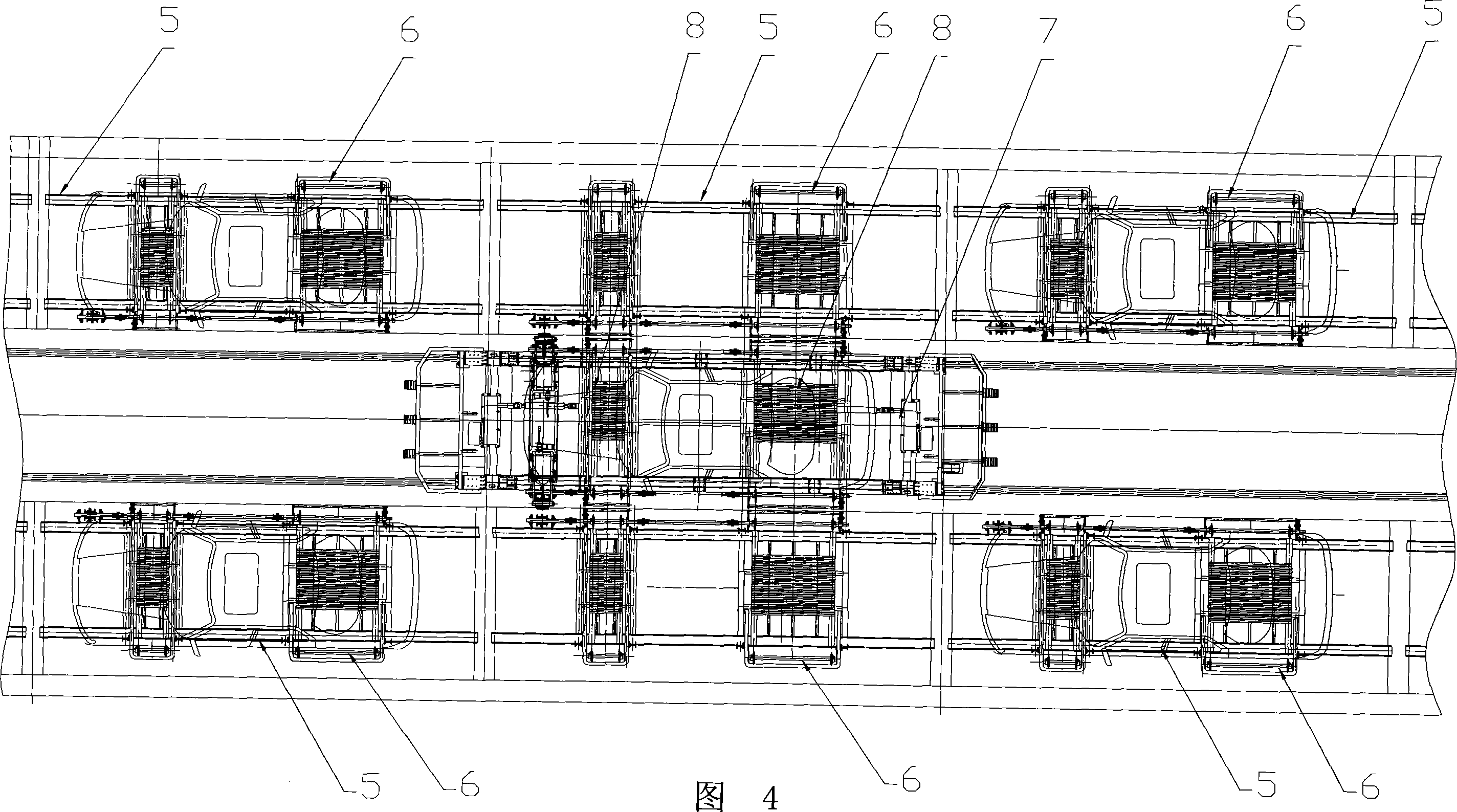 Tower or storage type parking equipment using link plate conveyer