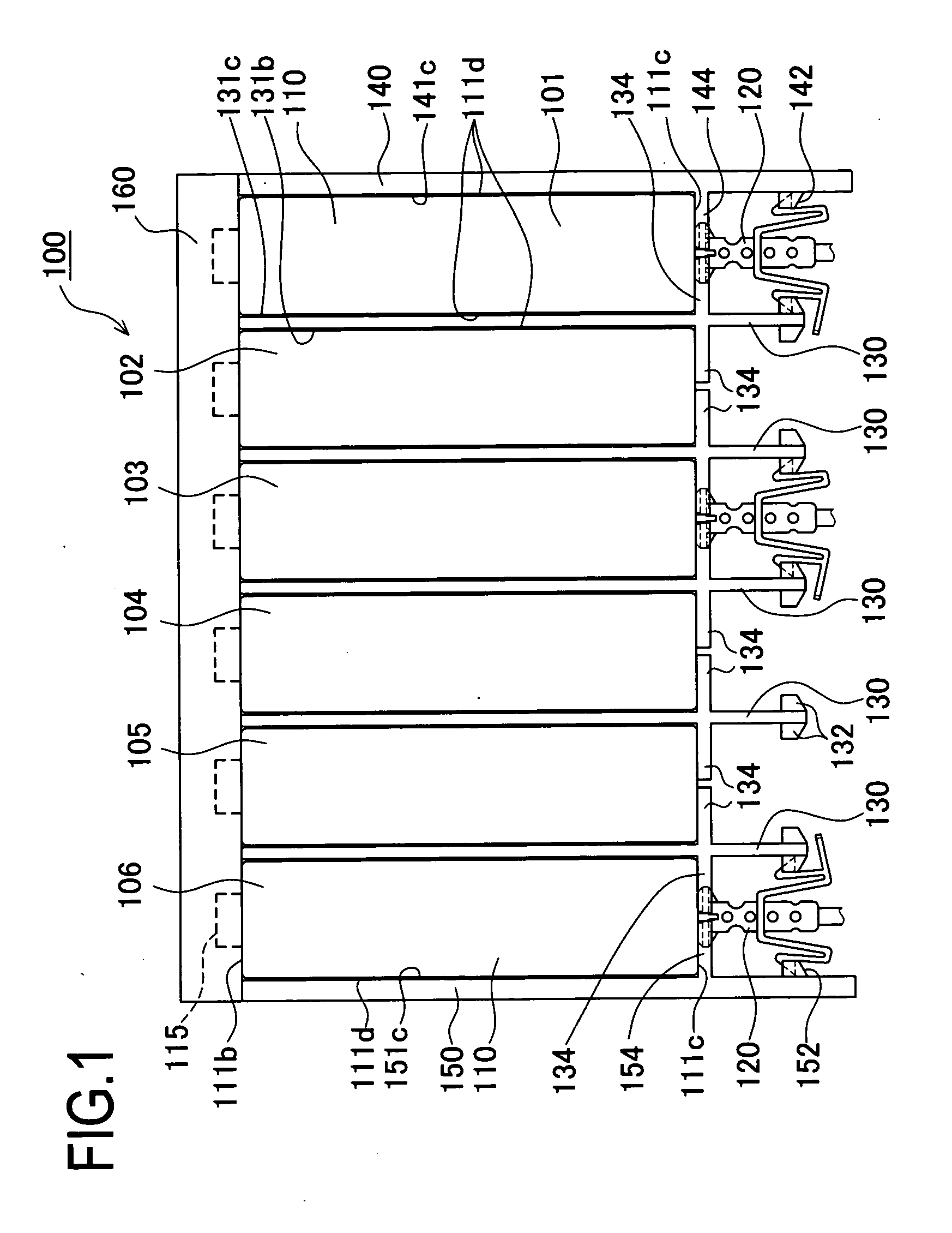 Secondary battery structure