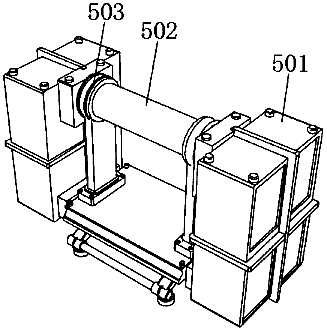 Roll roller extruding machine for producing waterproof rolls with feeding mechanism