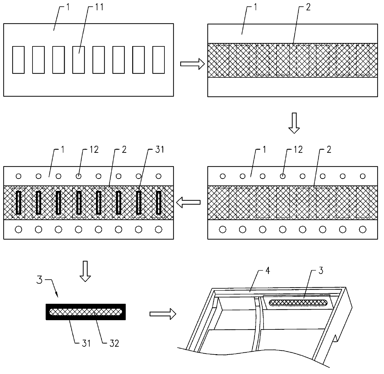 Method for assembling non-metallic flexible net at sound holes of acoustic device