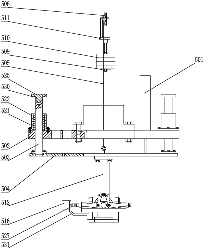 Ship model four-degree-of-freedom rotary arm test device and method