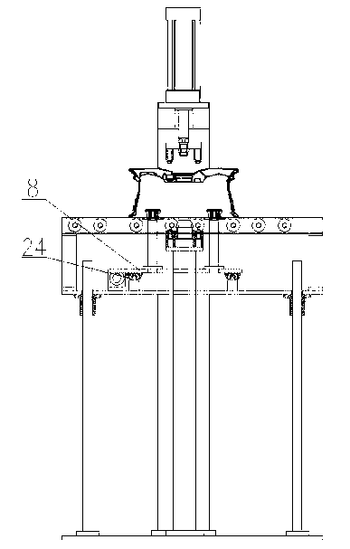 Online cylinder sleeve pressing device for wheel