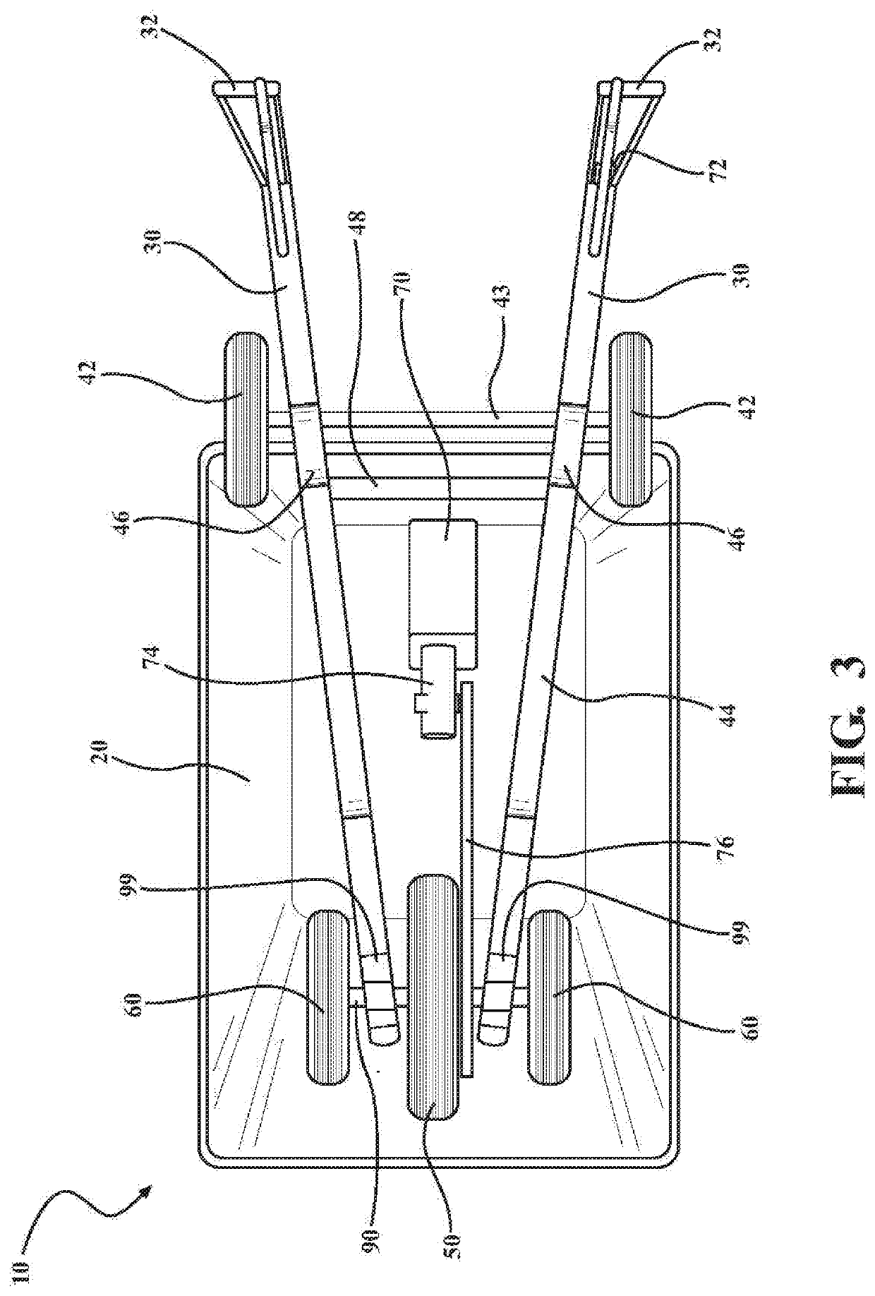 Wheelbarrow with multiple wheels on a front axle