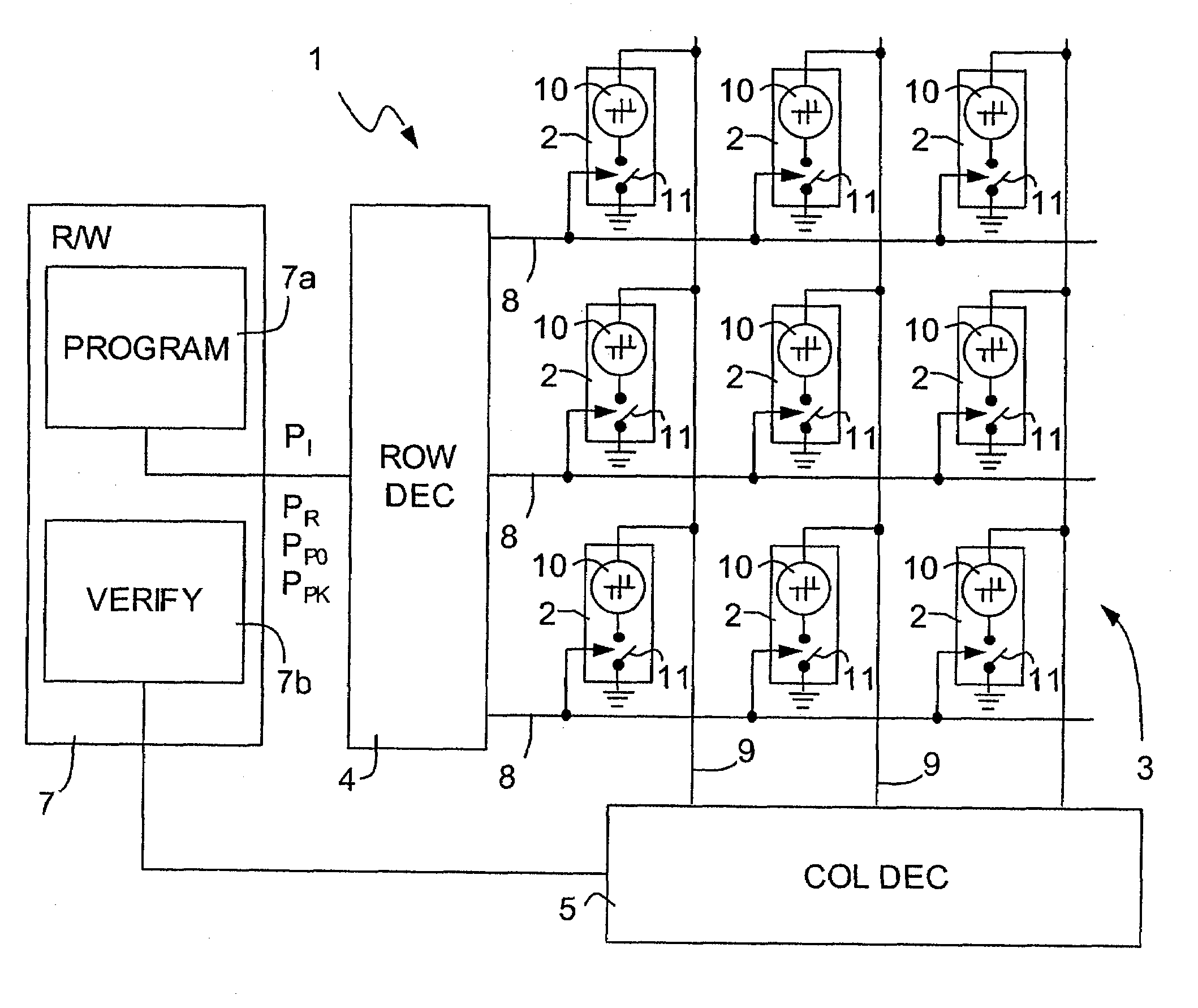 Method for multilevel programming of phase change memory cells using a percolation algorithm