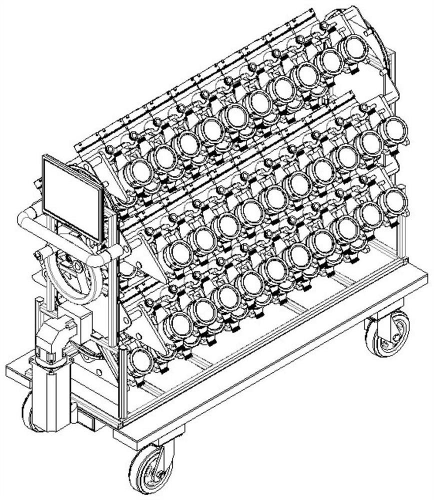 Draining vehicle for transferring water meter workpieces